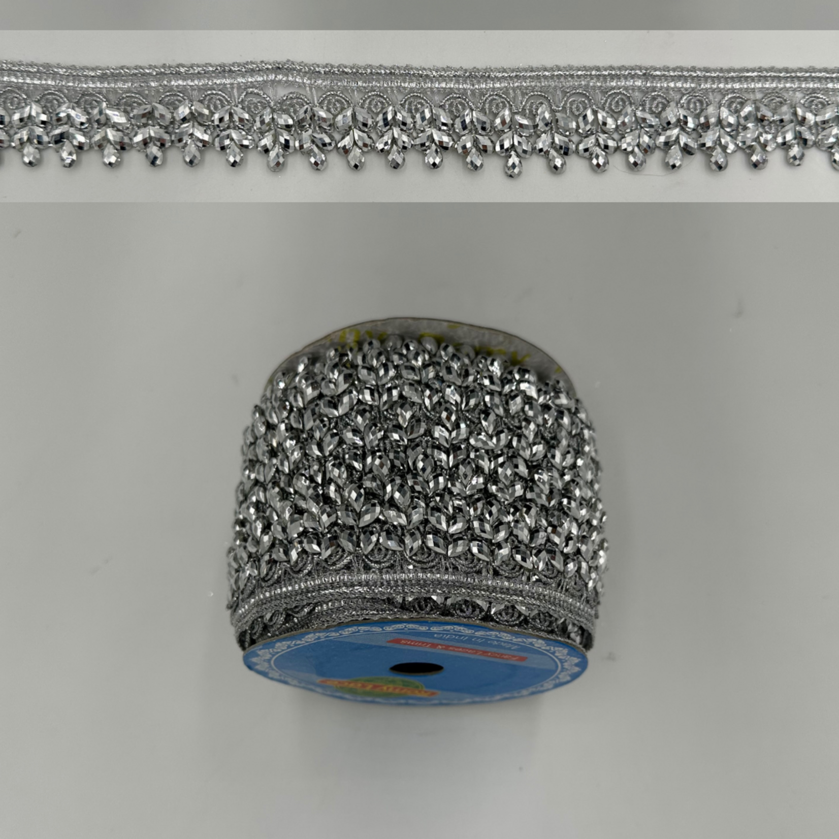 LACE & TRIMS SILVER (9mtr/roll) 15668