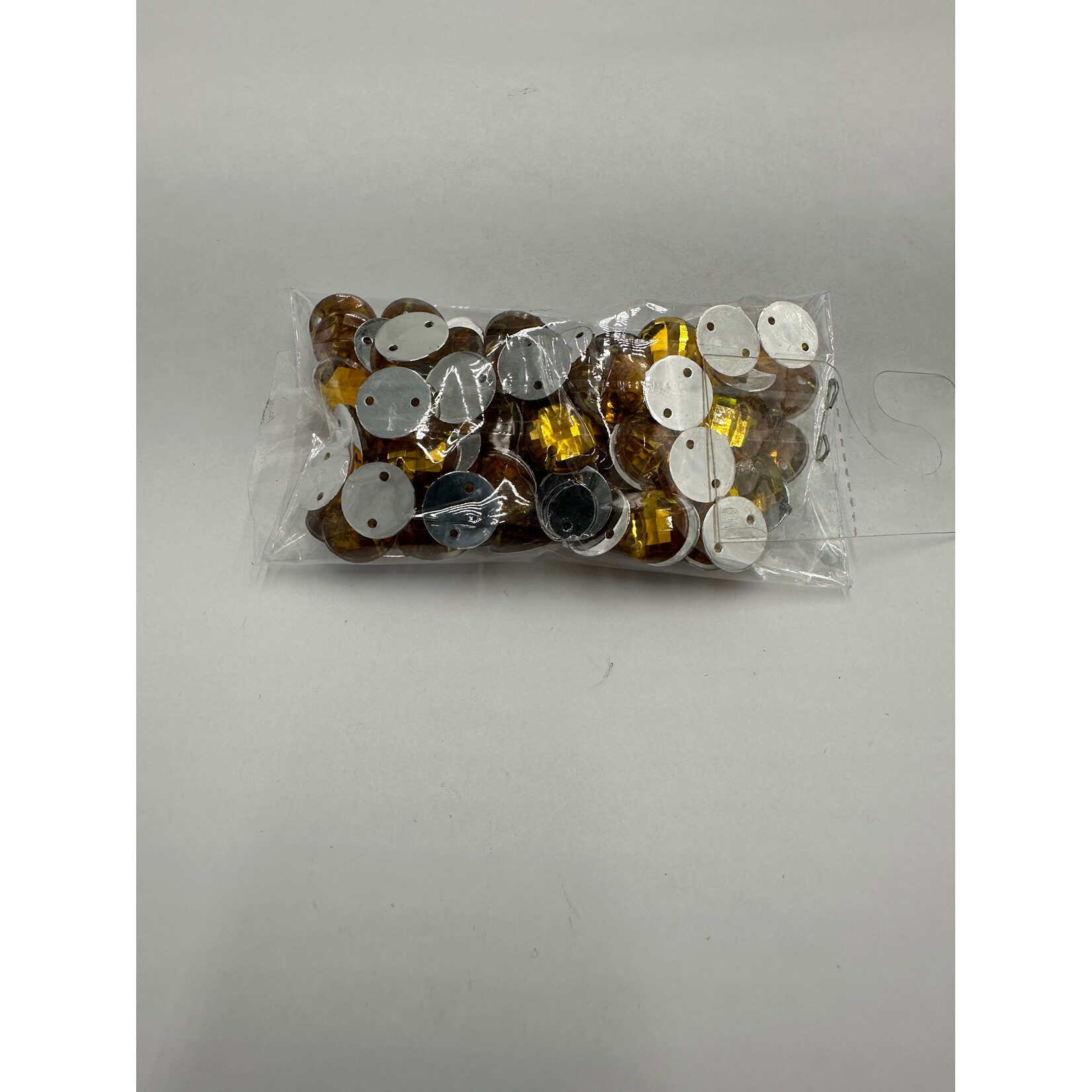 Crystal Plain 10mm Round Golden Yellow