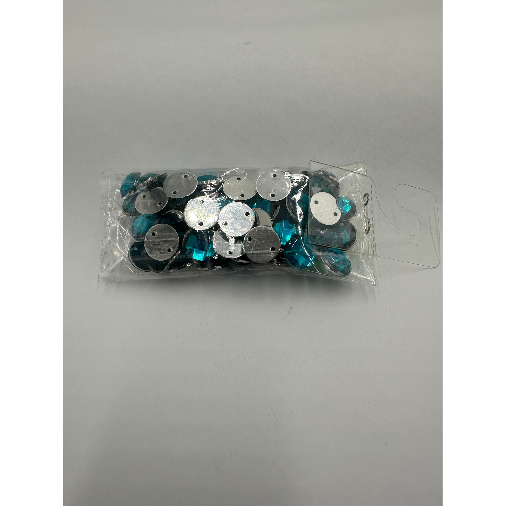 Crystal Plain 10mm Round Cyan