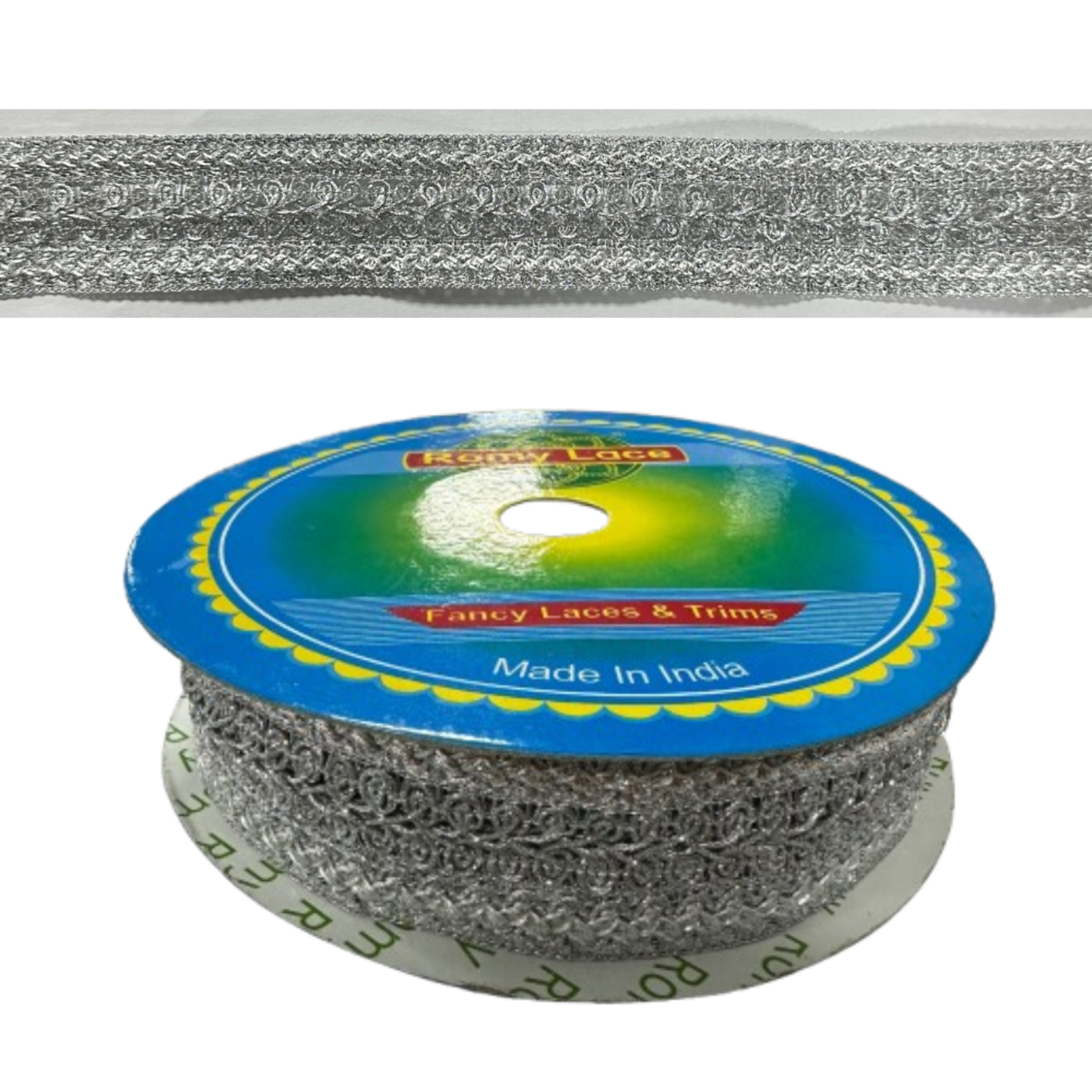 LACE & TRIMS SILVER (9mtr/roll)  13212
