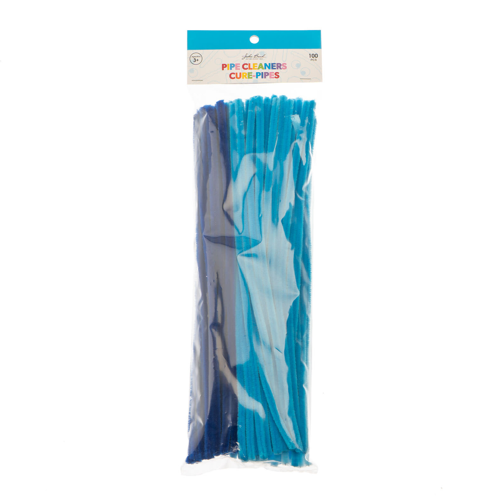 Mix  100pcs 12in Multi Color Pipe Cleaners/Chenille Stems 6mm Blue Mix