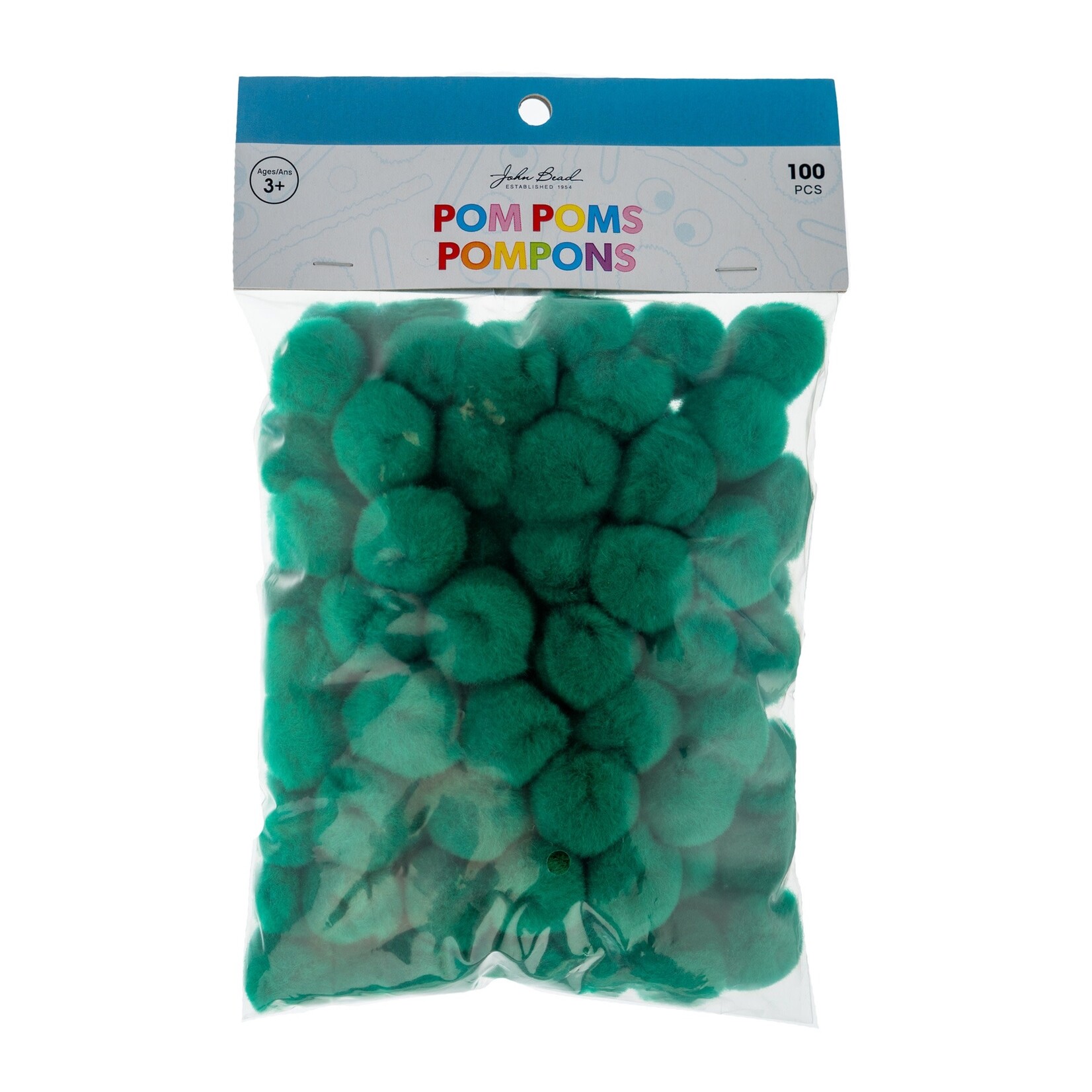 Pom Poms 100pcs 1in Dark Green