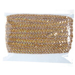 Sequin 6mm Round Trim Gold Hologram (15mm Wide) apx 20yd