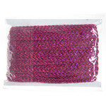 Sequin 6mm Round Trim Fuchsia Hologram (15mm Wide) apx 20yd