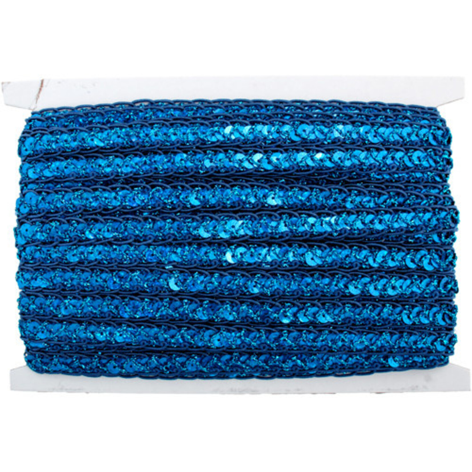 Sequin 6mm Round Trim Royal Blue Hologram (15mm Wide) apx 20yd
