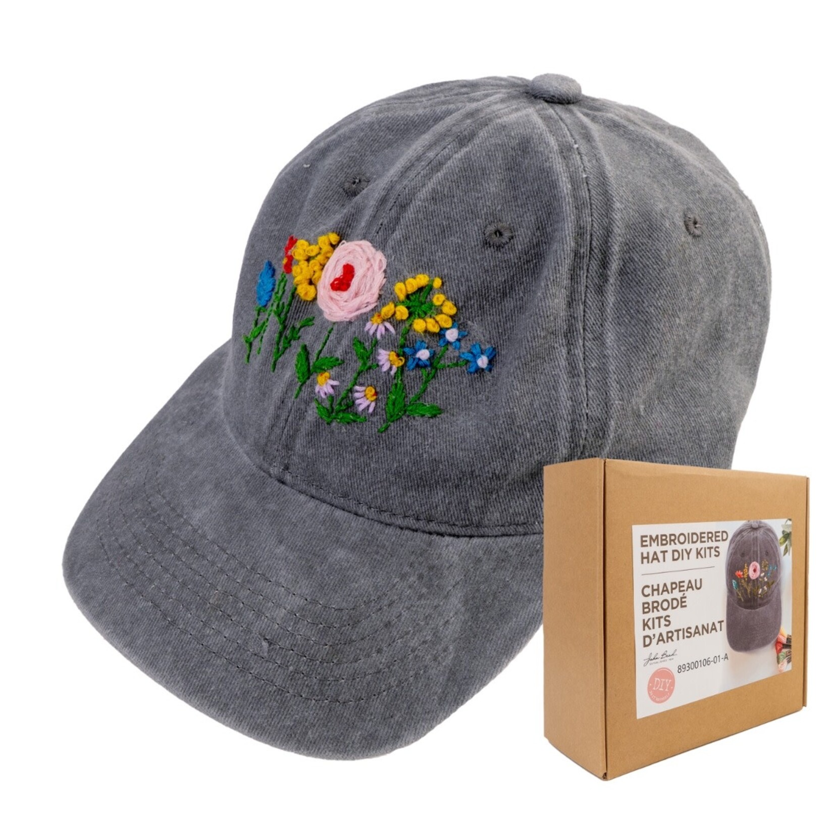 Embroidery- DIY Hat Kit 12pcs Multicolor