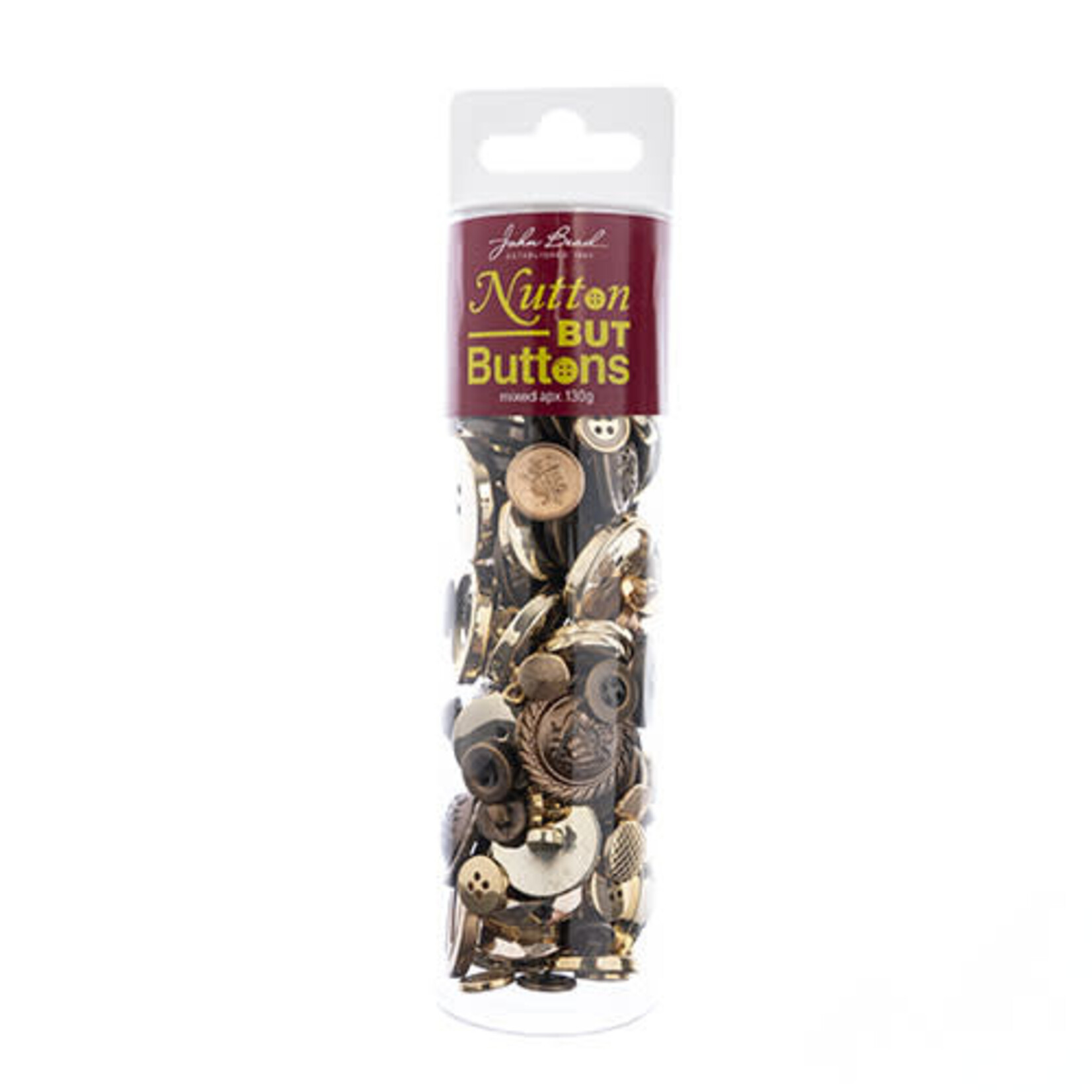 Nutton but Buttons130g Tube Mixed sizes Plastic Gold