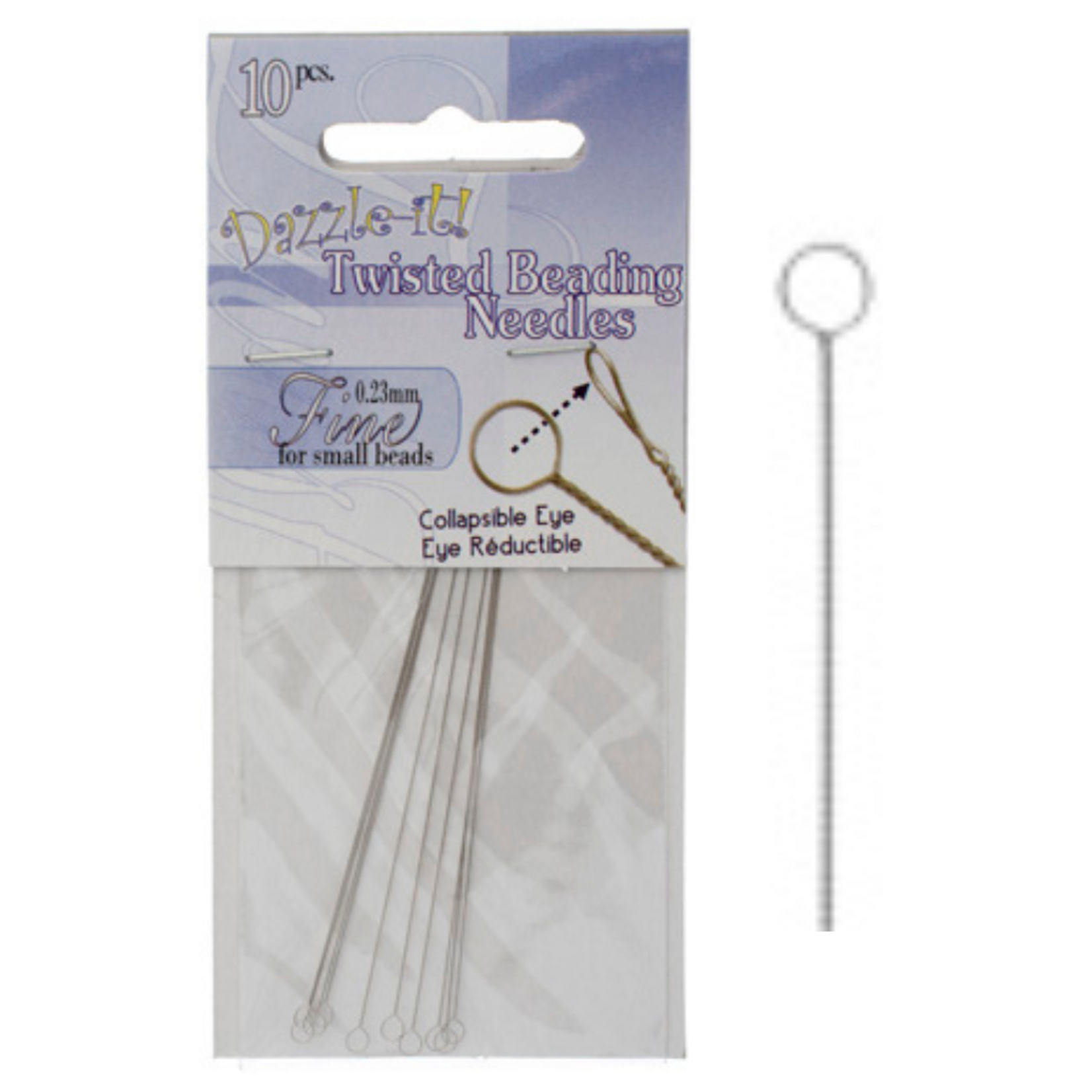 Dazzle-It Twisted Needle(Flex) White & Brown 0.23mm Needle
