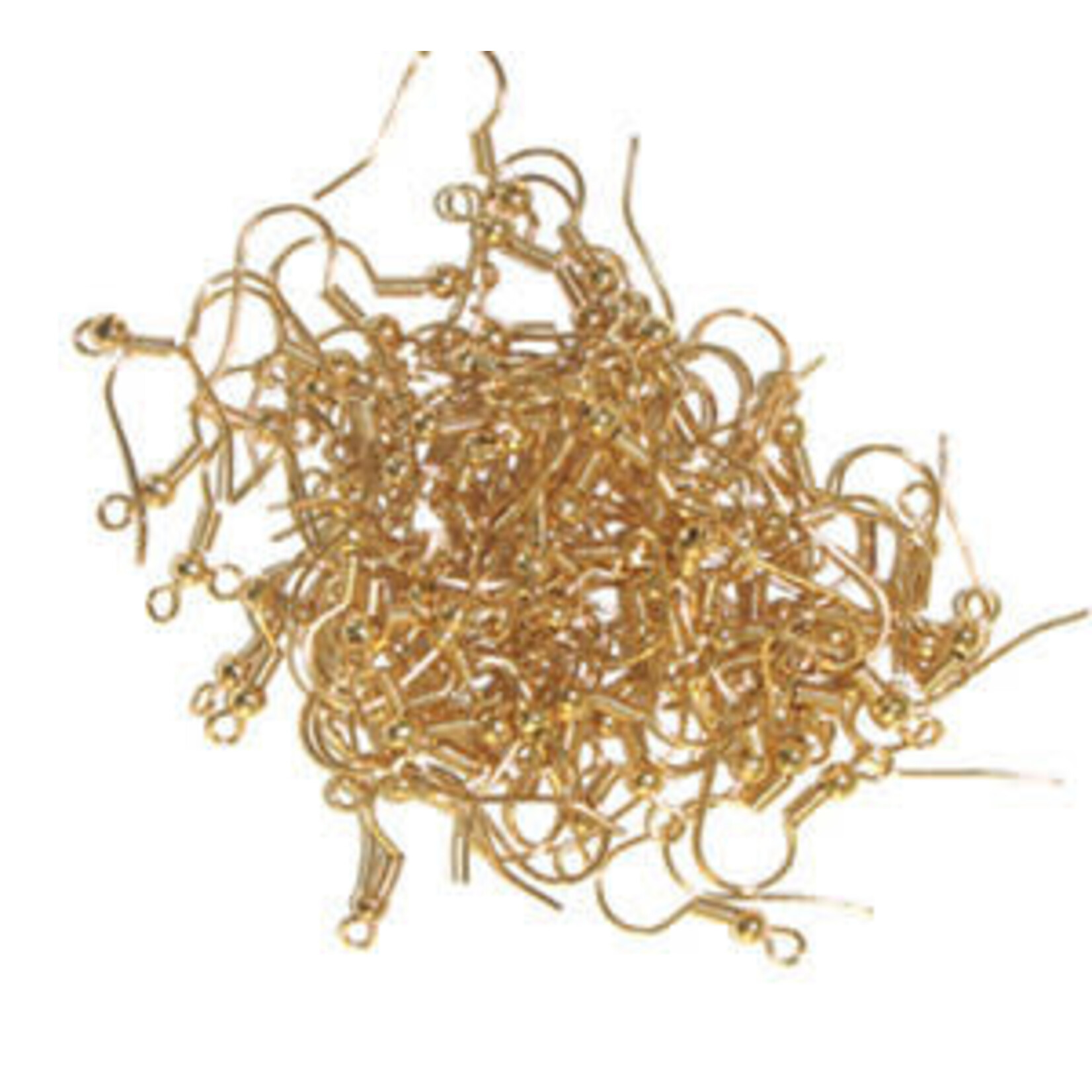 Fish Hooks (Brass) W/ Ball And Spring (100Pcs) Gold 18Mm Fish Hook