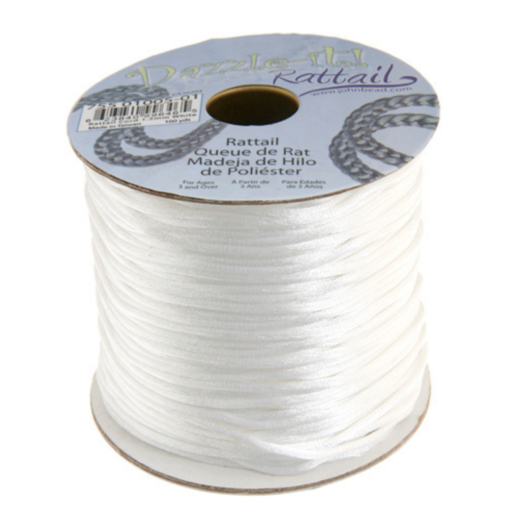 Rattail Cord 1.5mm (100 yards)  White