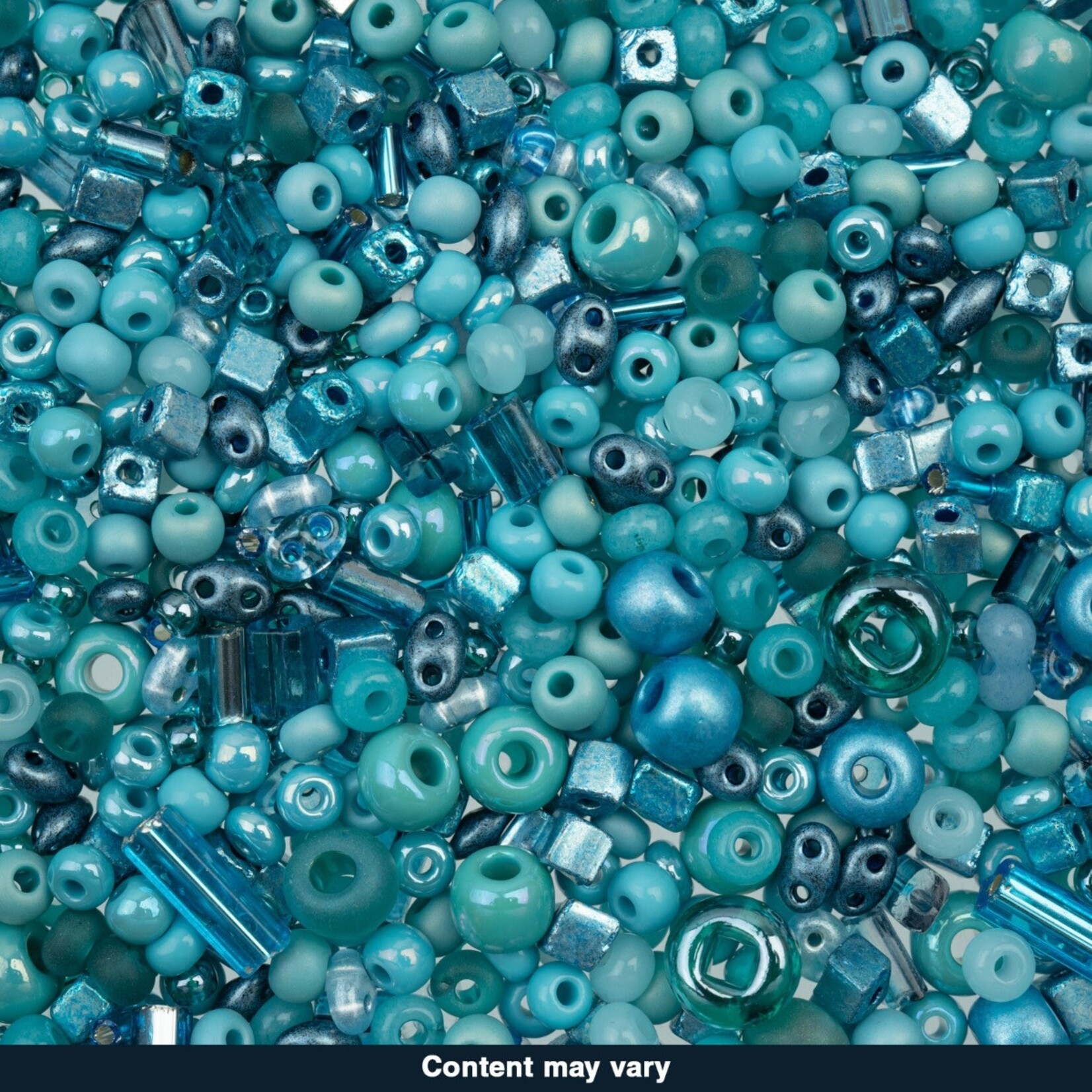 Czech Seed Bead 50g Turquoise Blue Assorted Mix