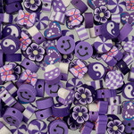 Craft Beads Clay Mix Shapes120pcs Purple