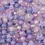 Craft Beads Star Mix 70g (apx 260pcs) Purple