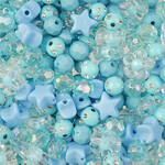 Craft Beads Star Mix 70g (apx 260pcs) Blue