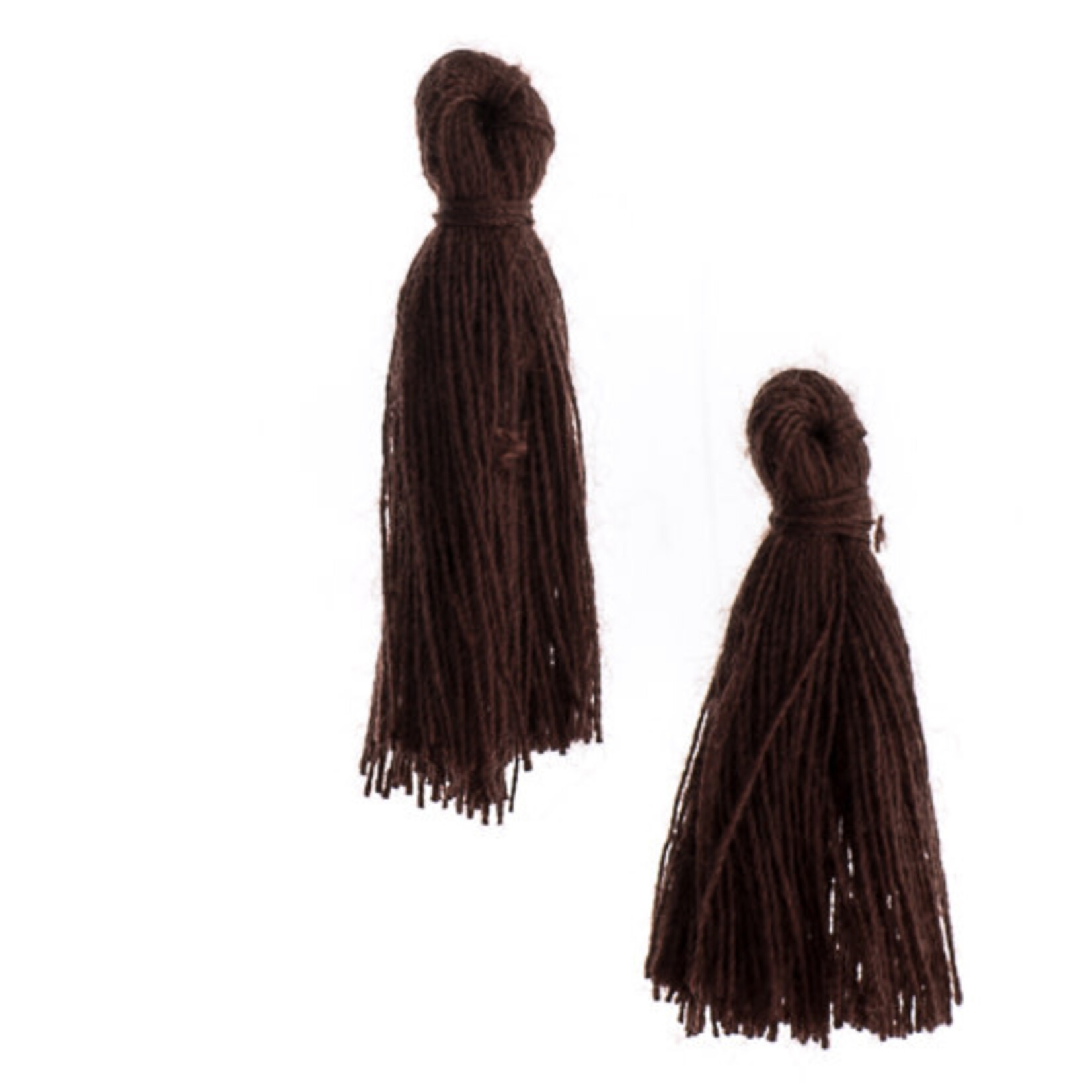 Cotton Tassels (20pcs) 1in Dark Brown