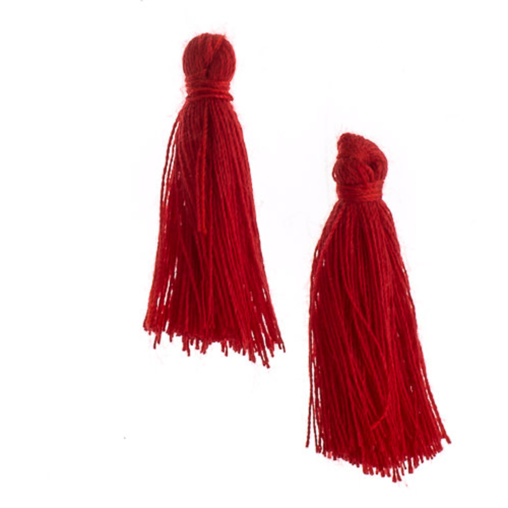 Cotton Tassels (20pcs) 1 inch Red