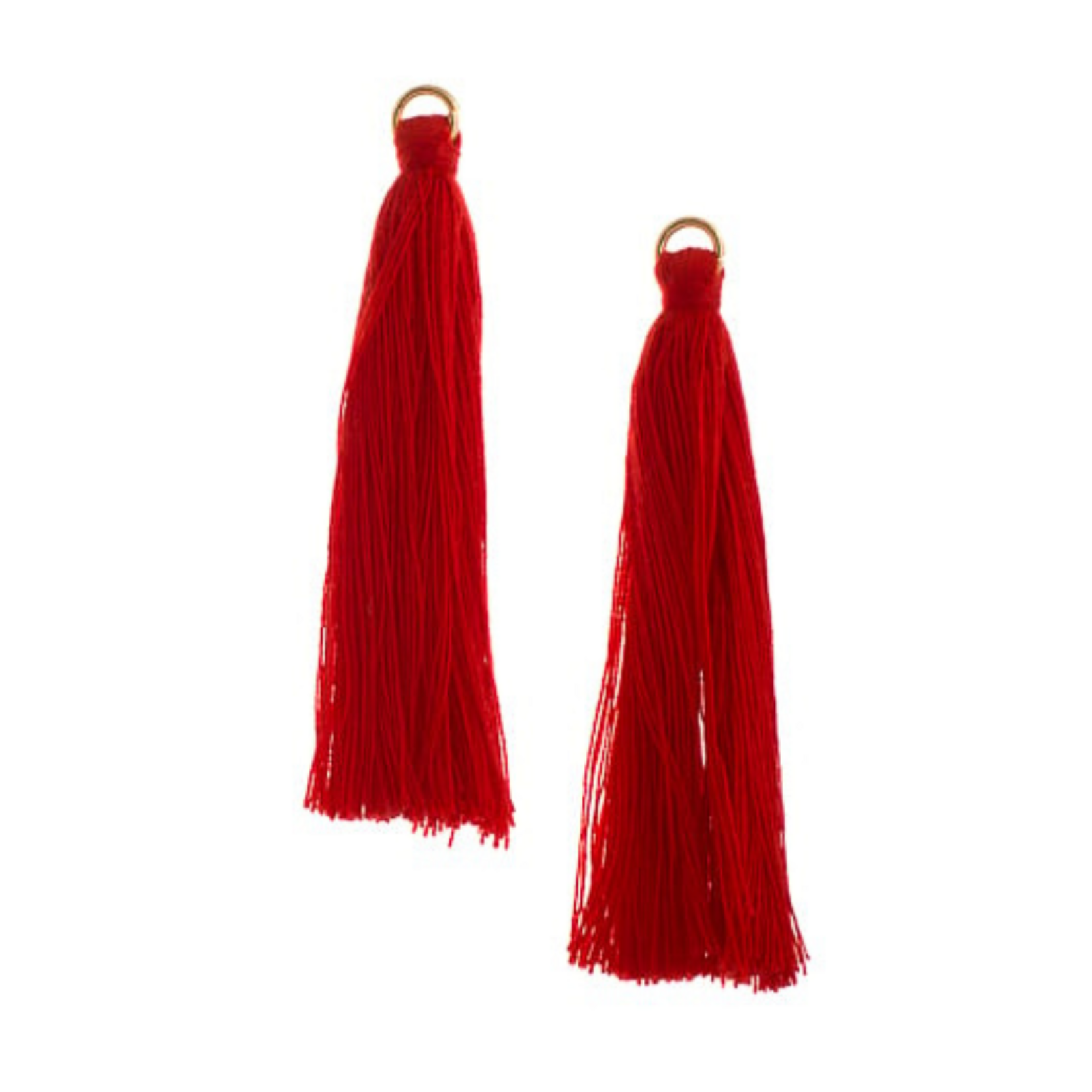 Cotton Tassels 2.25cm  (10 pieces) Red