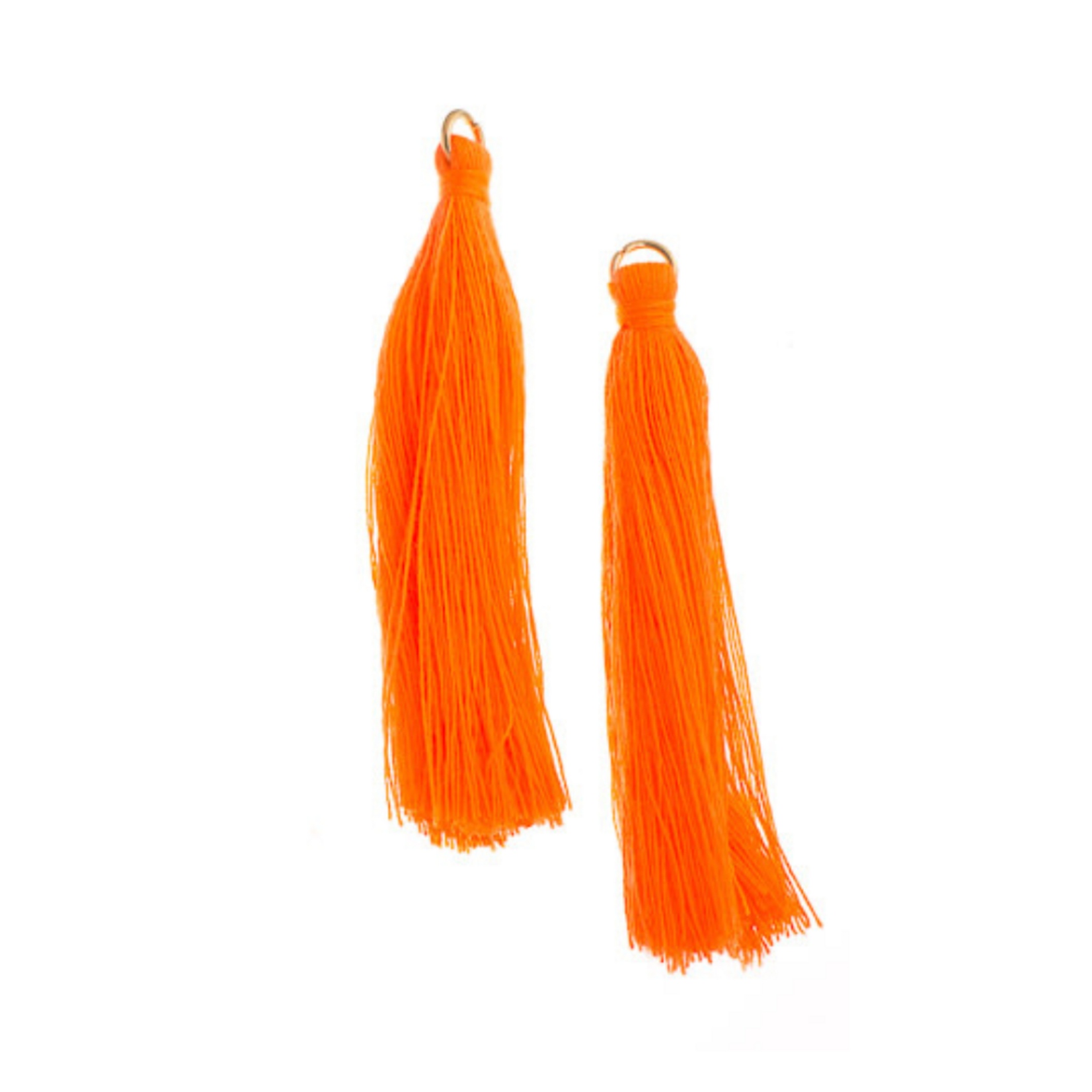 Cotton Tassels 2.25cm  (10 pieces) Orange
