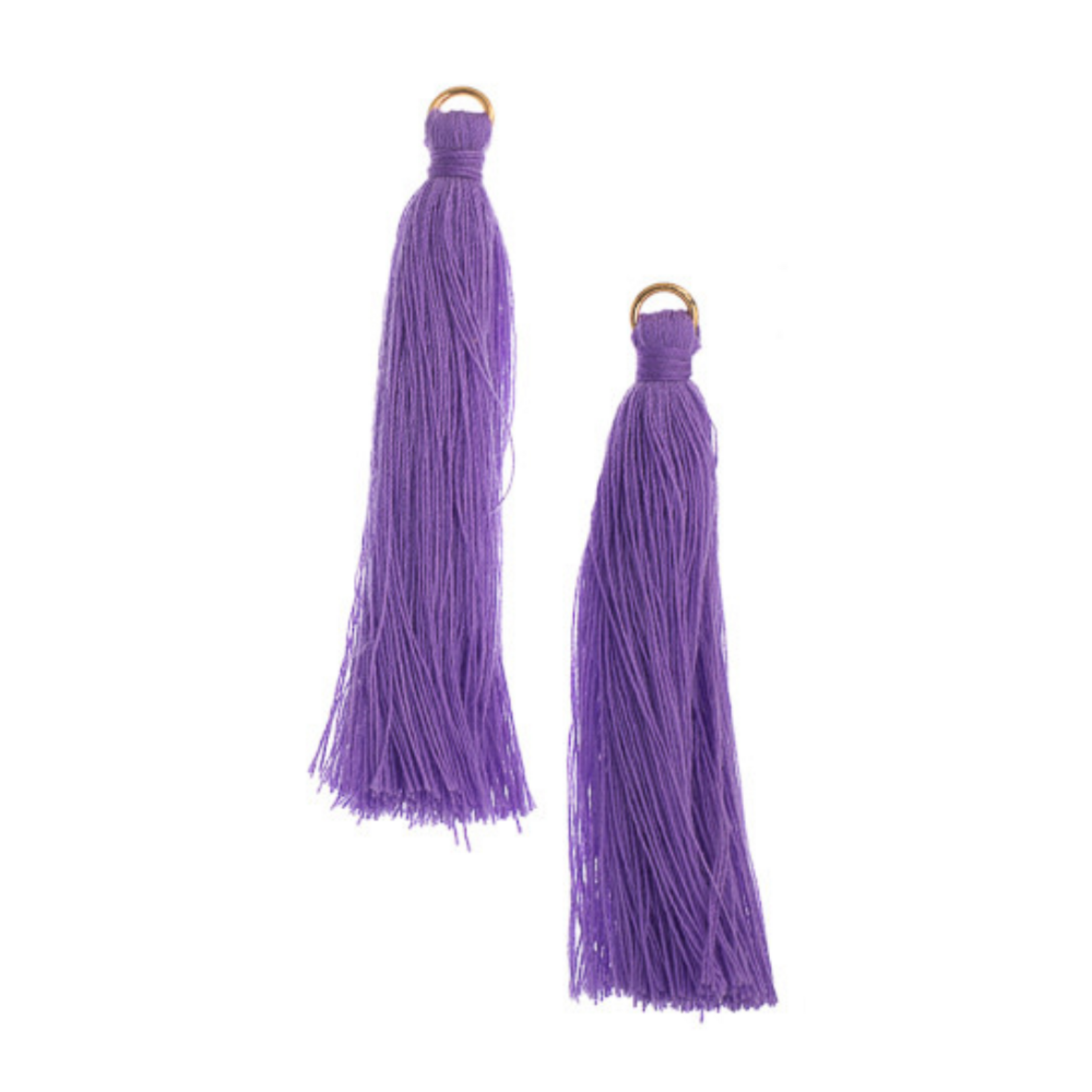 Cotton Tassels 2.25cm  (10 pieces) Purple