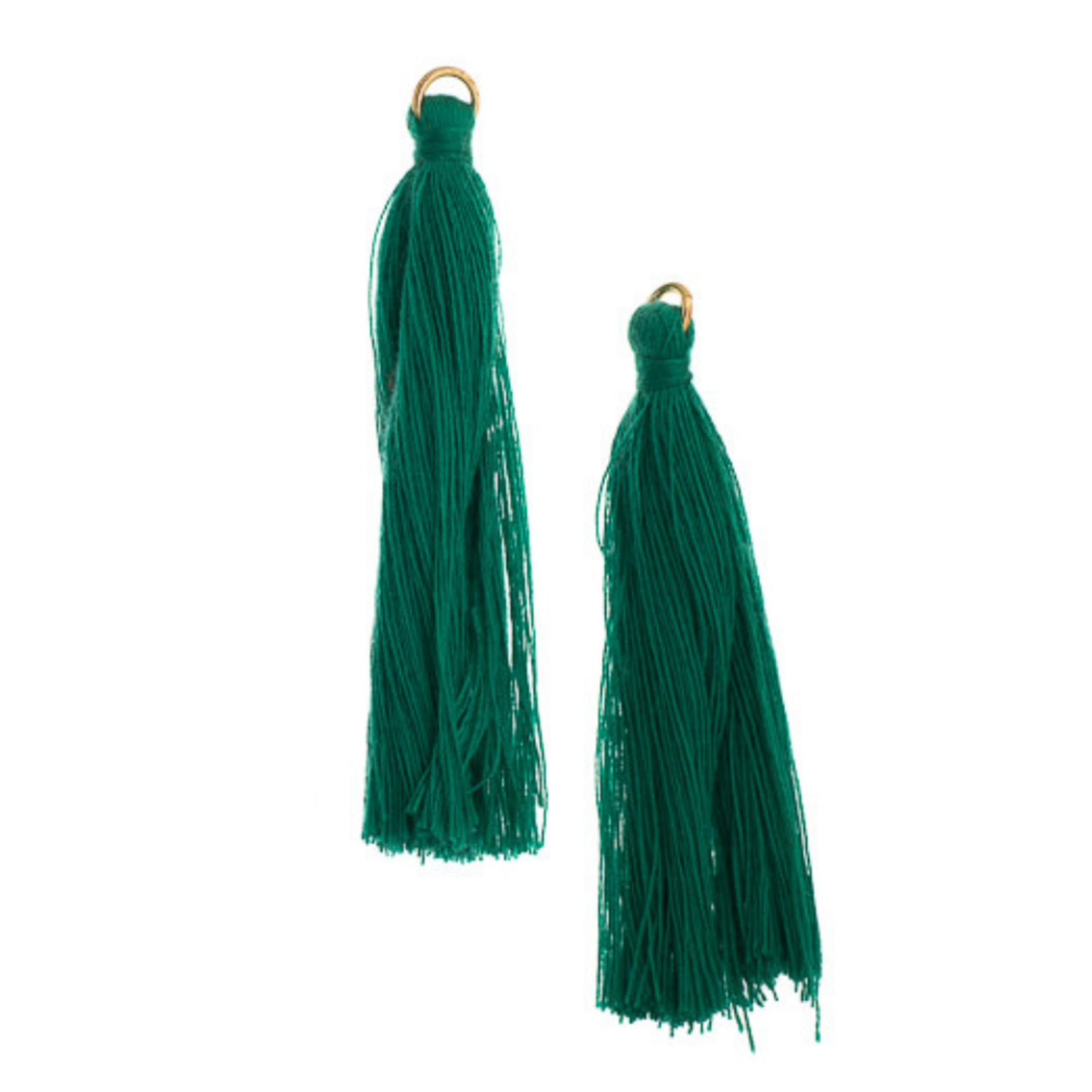 Cotton Tassels 2.25cm  (10 pieces) Emerald