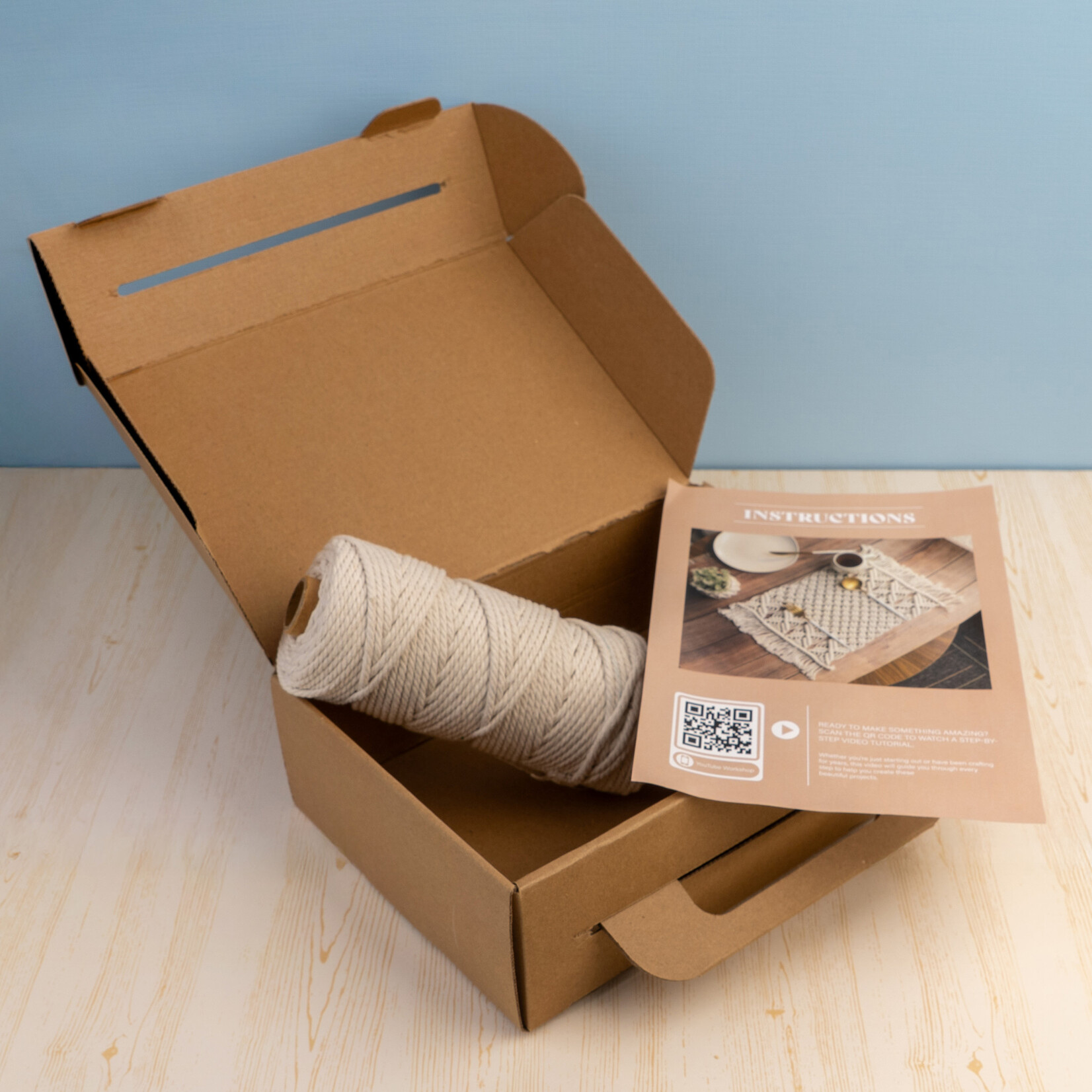 Macrame Handmade Placemat -DIY Kit 2pcs Multicolor