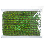 Sequin 6mm Round Trim Lime Green Hologram (15mm Wide) apx 20yd