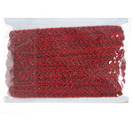 Sequin 6mm Round Trim Red Hologram (15mm Wide) apx 20yd