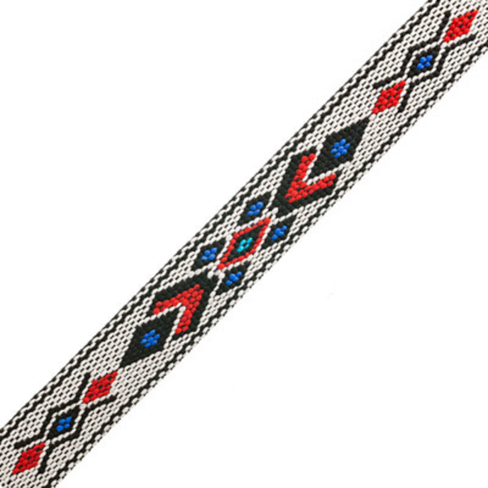 Woven Braid-Hitched 5ft 0.75in/19mm White/Black