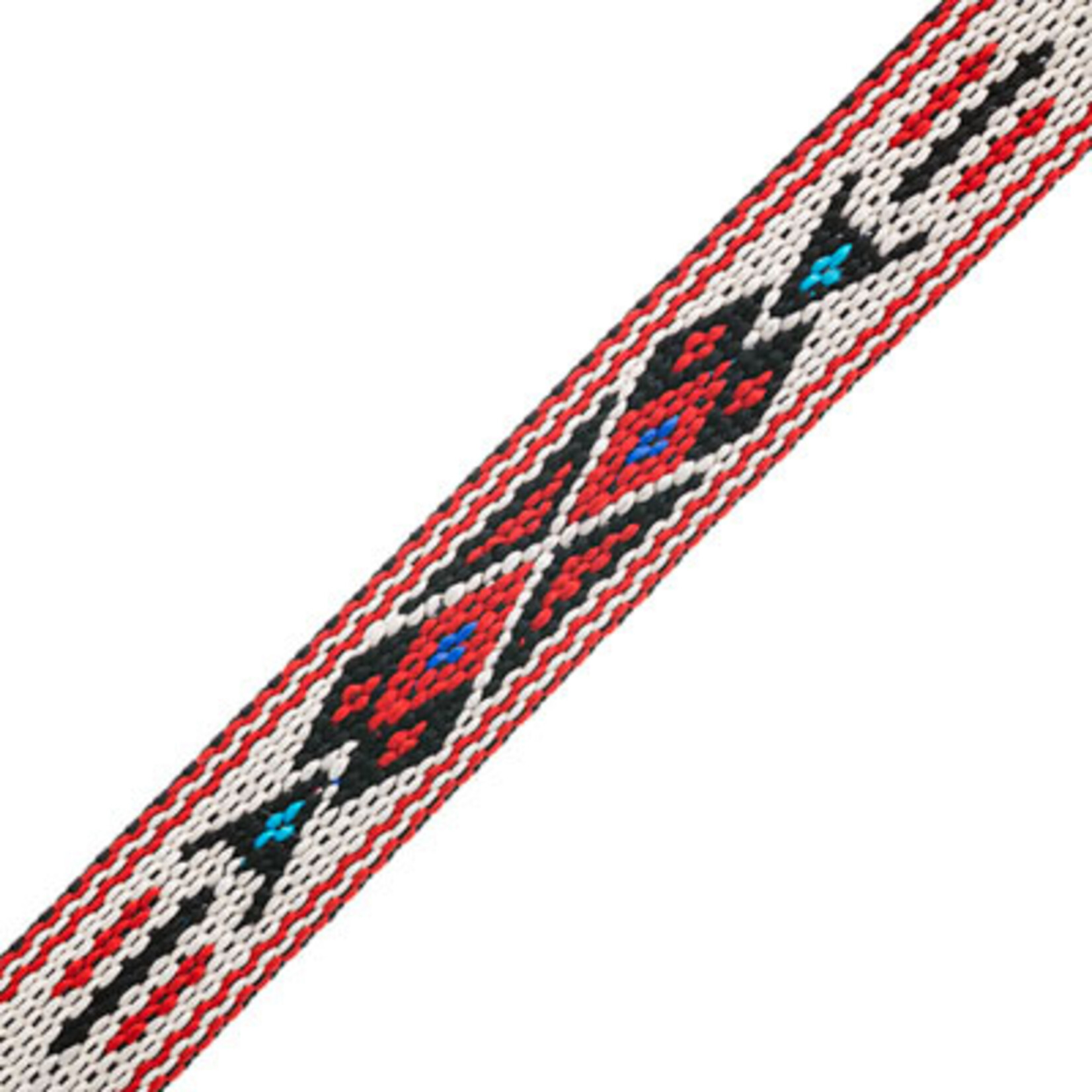 Woven Braid-Hitched 5ft 0.75in/19mm White/Red