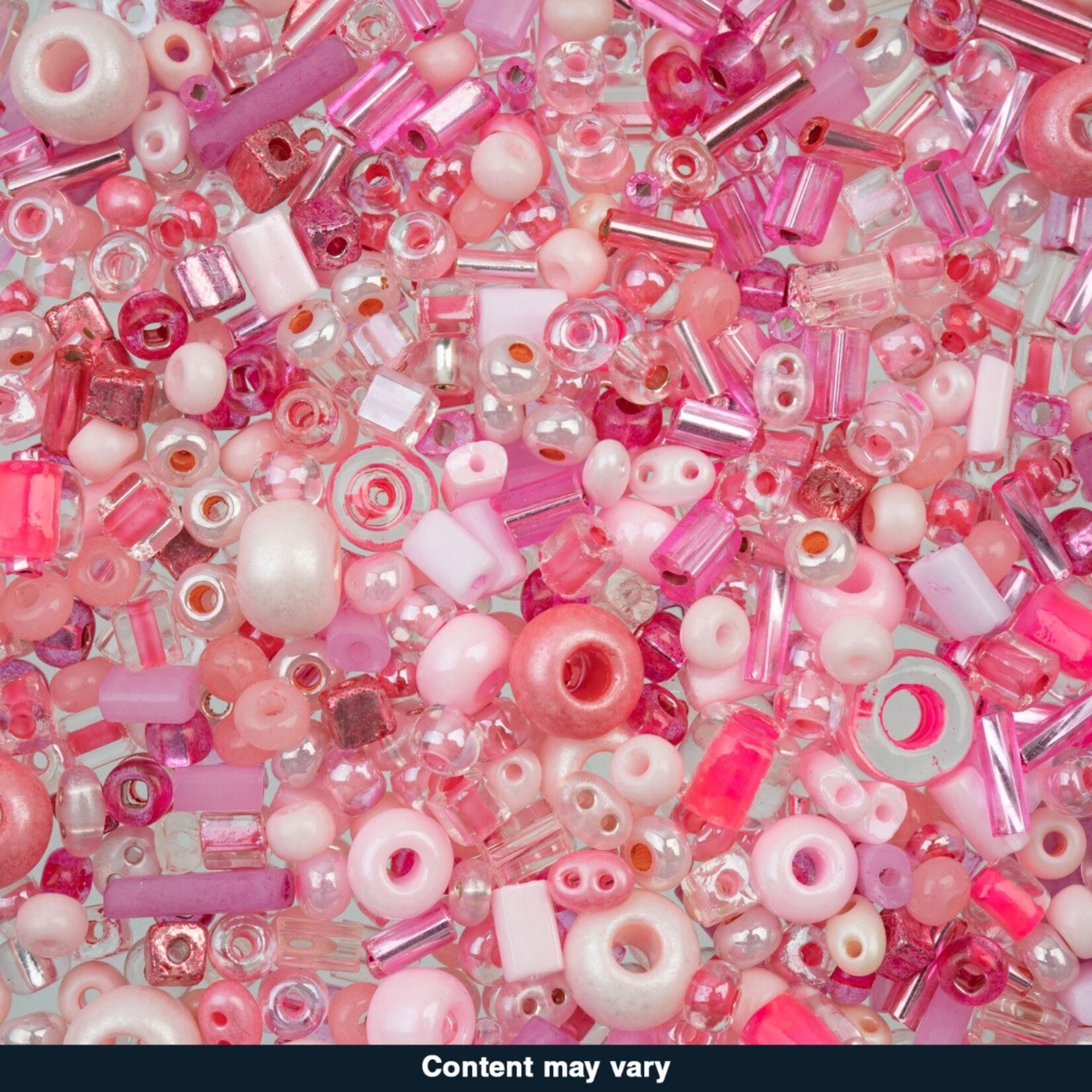 Czech Seed Bead 50g Pink Assorted Mix