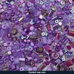 Czech Seed Bead 50g Light Purple Assorted Mix