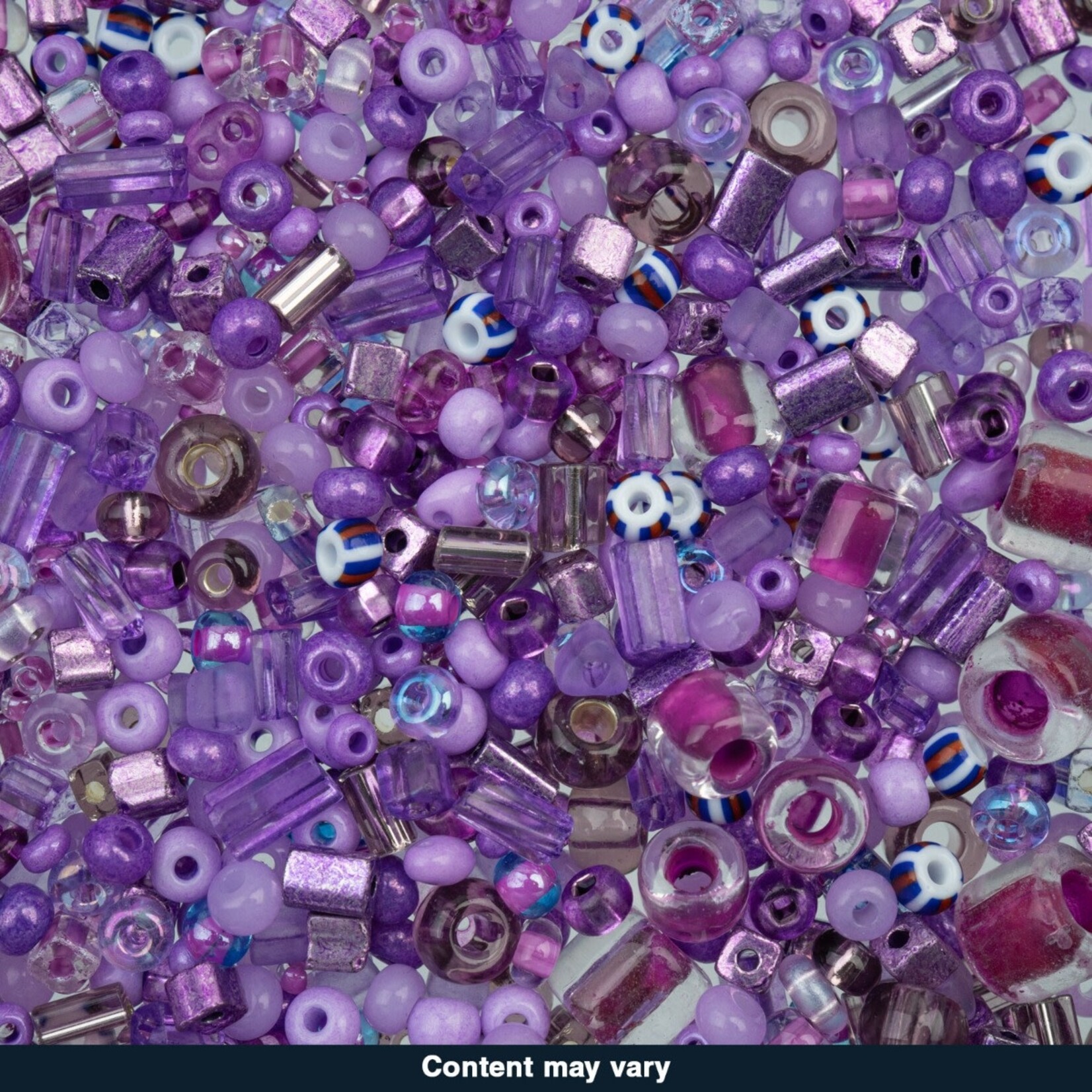 Czech Seed Bead 50g Light Purple Assorted Mix