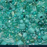 Czech Seed Bead 50g Turquoise Green Assorted Mix