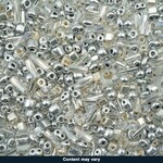 Czech Seed Bead 50g Silver Assorted Mix