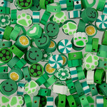 Craft Beads Clay Mix Shapes120pcs Green