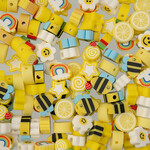 Craft Beads Clay Mix Shapes120pcs Yellow