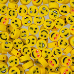 Craft Beads Faces Clay Mix 120pcs Yellow