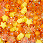 Craft Beads Star Mix 70g (apx 260pcs) Orange