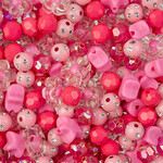 Craft Beads Star Mix 70g (apx 260pcs) Pink