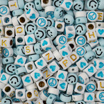 Craft Beads Mix Discs/Square 72g (apx 500pcs) Blue