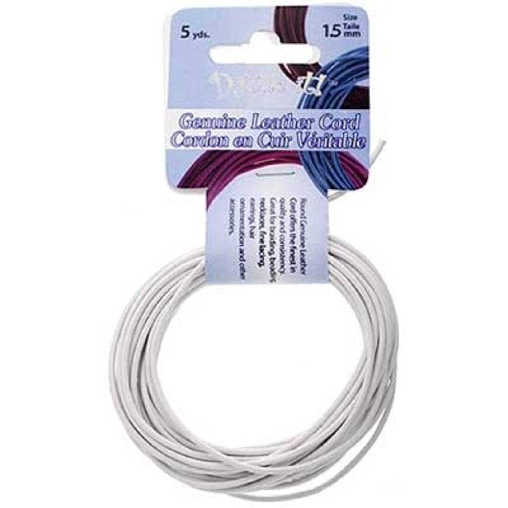 Dazzle-It Genuine Leather Cord 5 yards 1.5mm Round