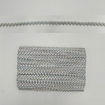 Metallic Trim - Single Braid .25in Silver Hologram Matt