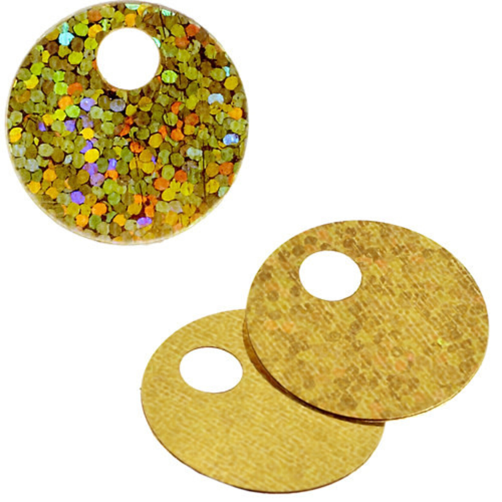 Lazer Sequin 30mm Round 100 grams Gold