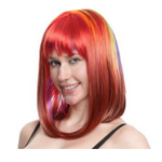 Rainbow Long Bob Wig