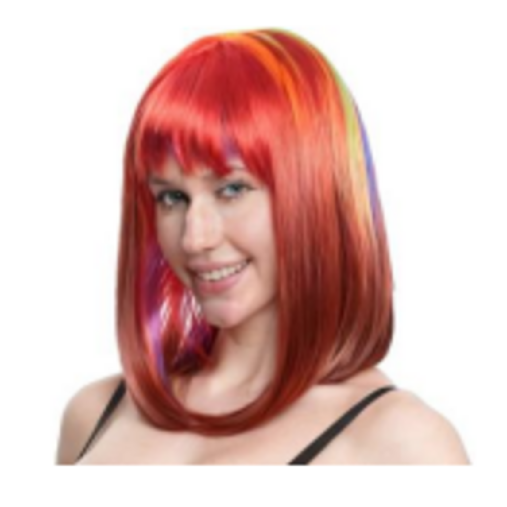 Rainbow Long Bob Wig