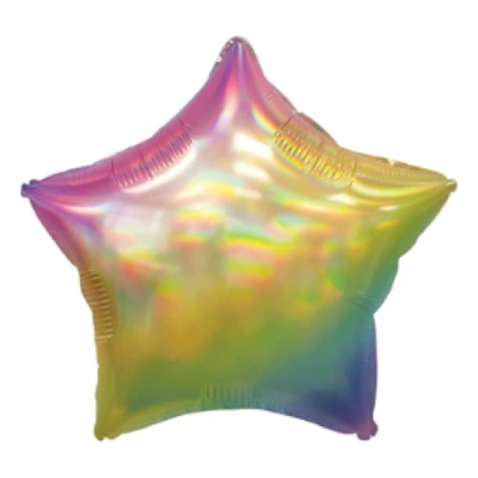 20IN STAR BALLOON IRIDESCENT PASTEL RAINBOW