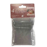 4CT 3" x 4" ORGANZA BAG SILVER