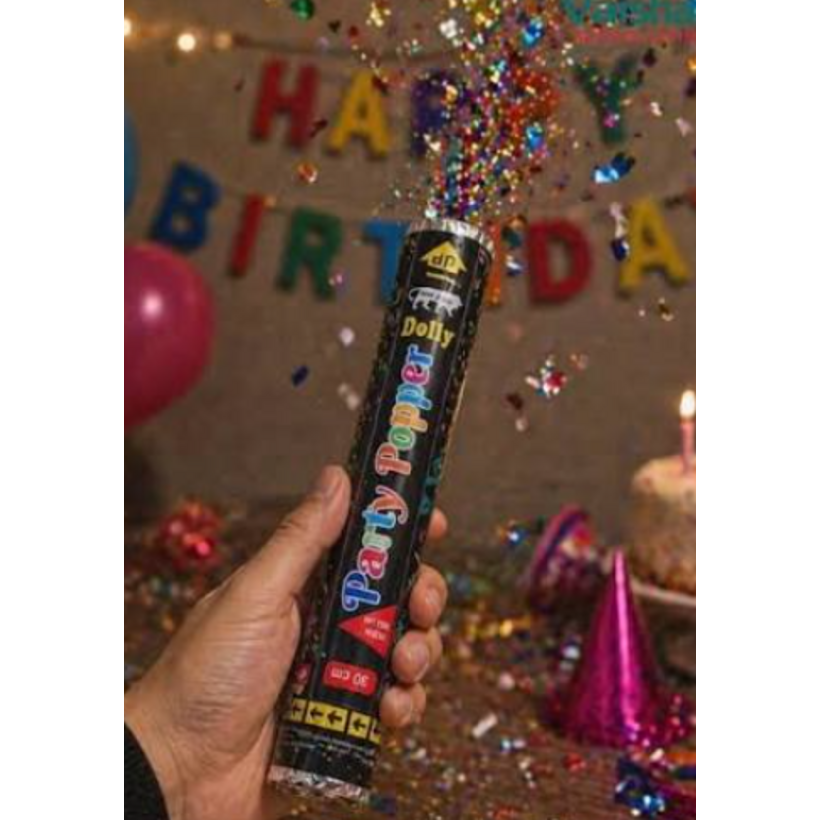 PARTY POPPER 16 INCH HAPPY BIRTHDAY