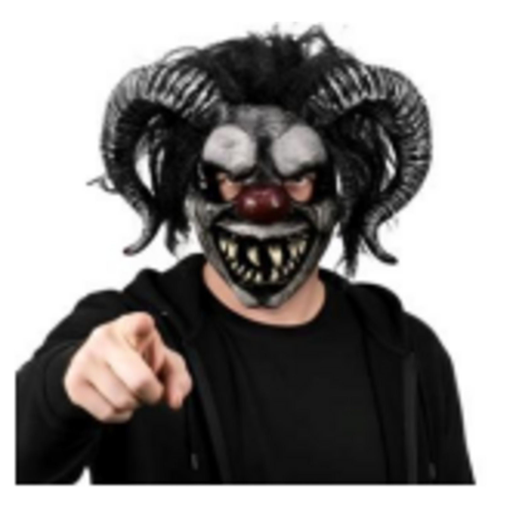 Demon Clown Mask with Horns