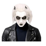 White Demon Horn Mask